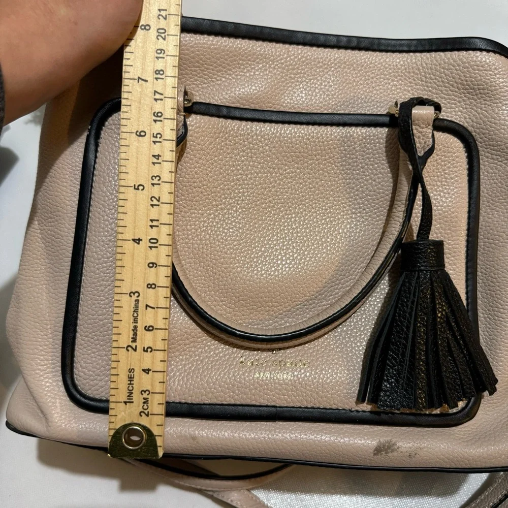 Kate Spade‎ ♠️ Ward Place Evangelie Pink Black Pebbled Leather Purse Bag